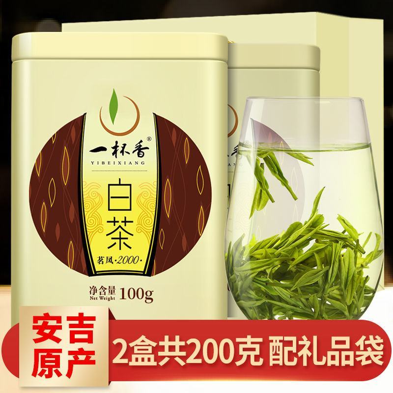 2024新茶一杯香明前安吉白茶200g罐装春茶绿茶茶叶