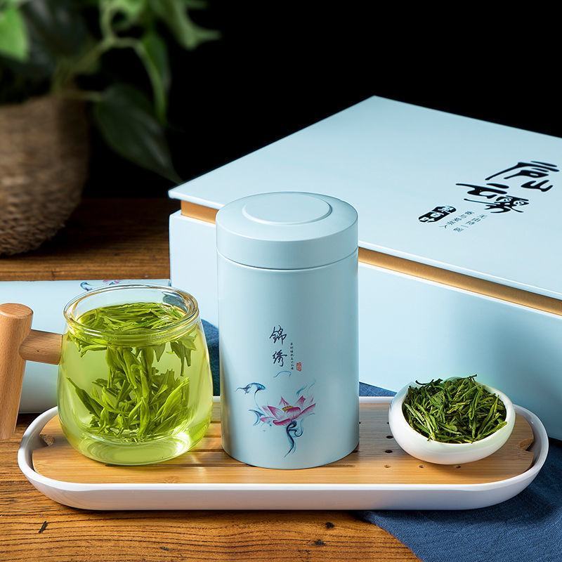 绿茶新茶叶春茶庐山云雾茶江西特产高山浓香罐装礼盒