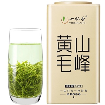 一杯香茶叶绿茶明前一级黄山毛峰共200g礼盒安徽特产毛尖