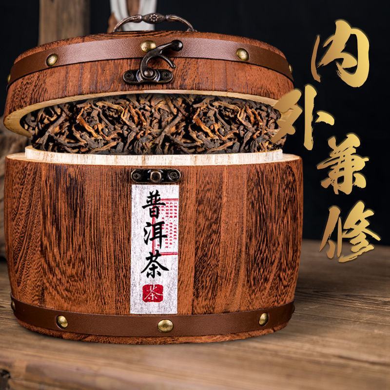 正宗云南普洱茶熟茶陈香熟普洱茶叶散茶熟普洱年货礼盒装包邮