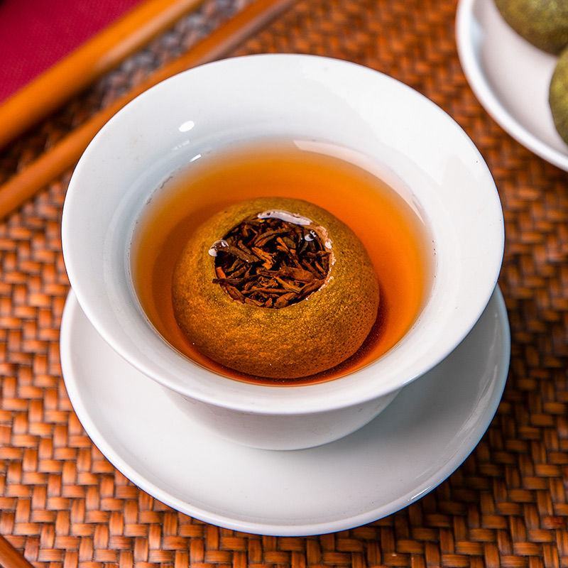 茗杰正宗新会小青柑普洱茶熟茶小青柑茶叶柑普茶年货礼盒装