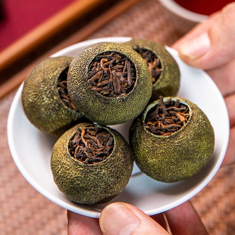 茗杰正宗新会小青柑普洱茶熟茶小青柑茶叶柑普茶年货礼盒装