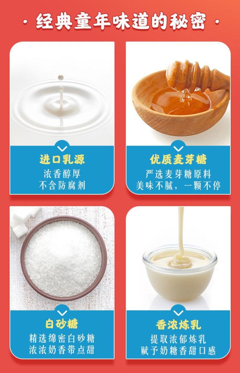 旺旺旺仔牛奶糖果42g*8包小包装原味儿童软糖休闲零食品