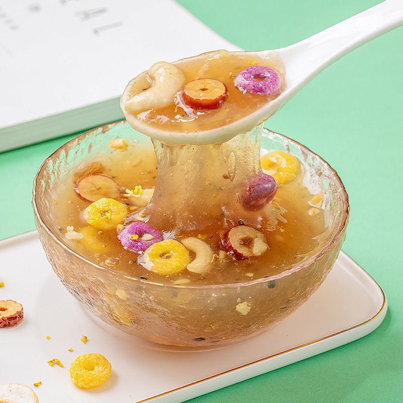 桂花坚果藕粉羹莲藕粉饱腹代餐西湖藕粉冲泡即食免煮早餐桂花
