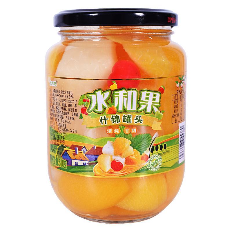 新鲜黄桃罐头大瓶水果罐头水果一箱510×4瓶水果罐头包邮