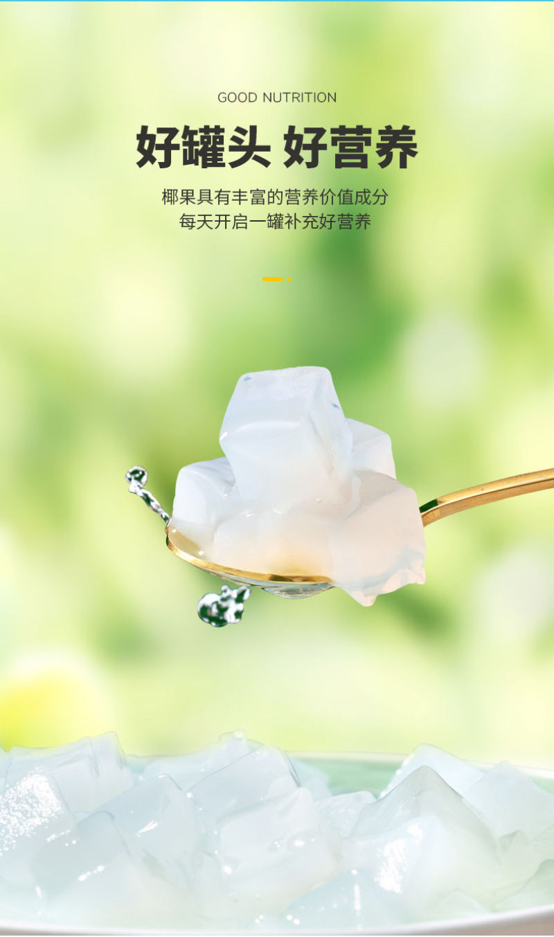 厂家销欢乐家椰果罐头256gX6罐组合混搭水果椰果罐头
