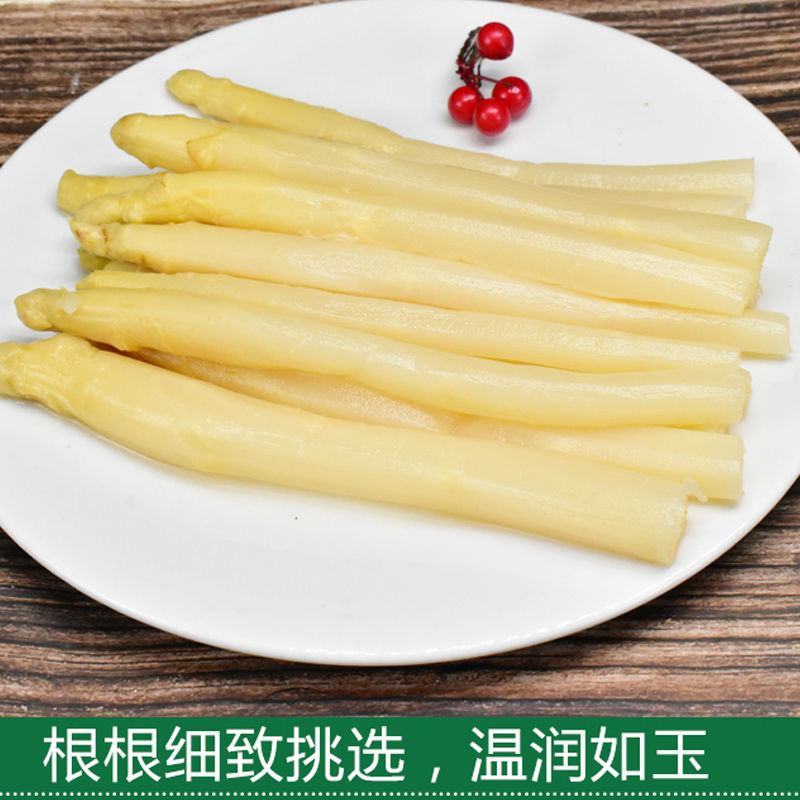 菏泽曹县特产巨鑫源原味白芦笋瓶装蔬菜罐头送礼品盒装开盖即