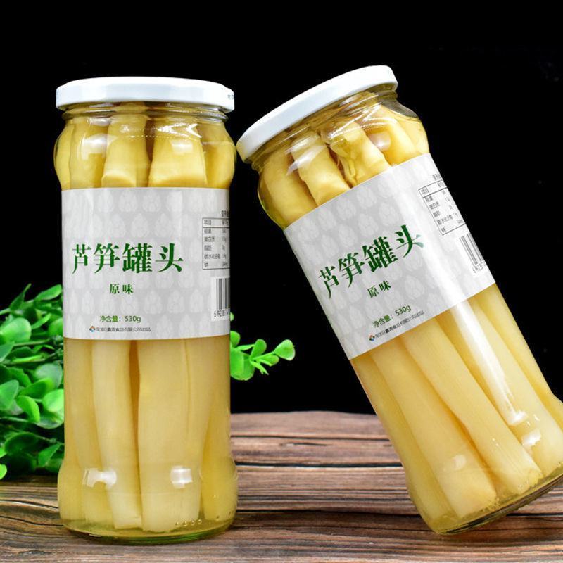 菏泽曹县特产巨鑫源原味白芦笋瓶装蔬菜罐头送礼品盒装开盖即