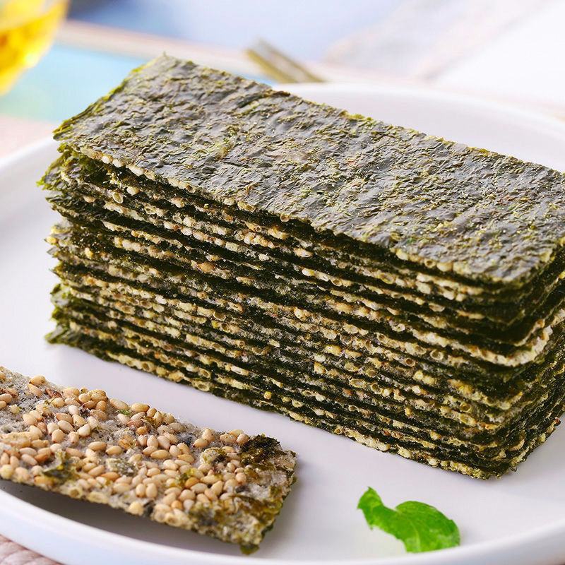 【超市同款】罐装芝麻海苔夹心脆即食零食40g海苔包邮