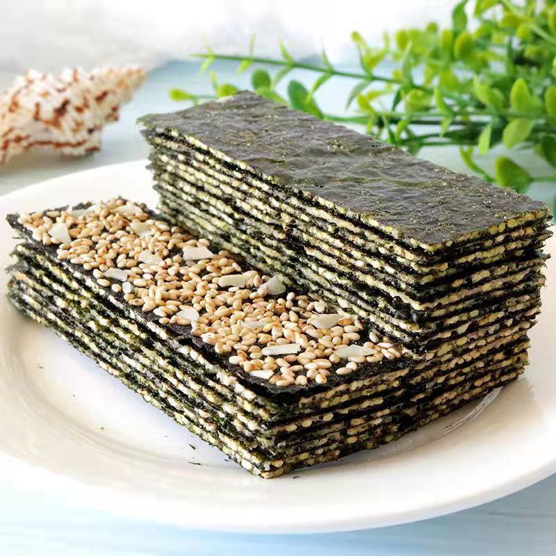 芝麻海苔夹心脆海苔脆夹心海苔罐装网红同款办公室零食包邮