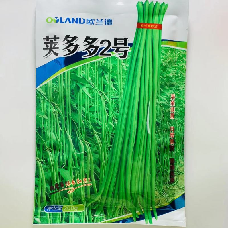 欧兰德荚多多2号豆角种子肉厚翠绿长豇豆种子荚条顺直三季