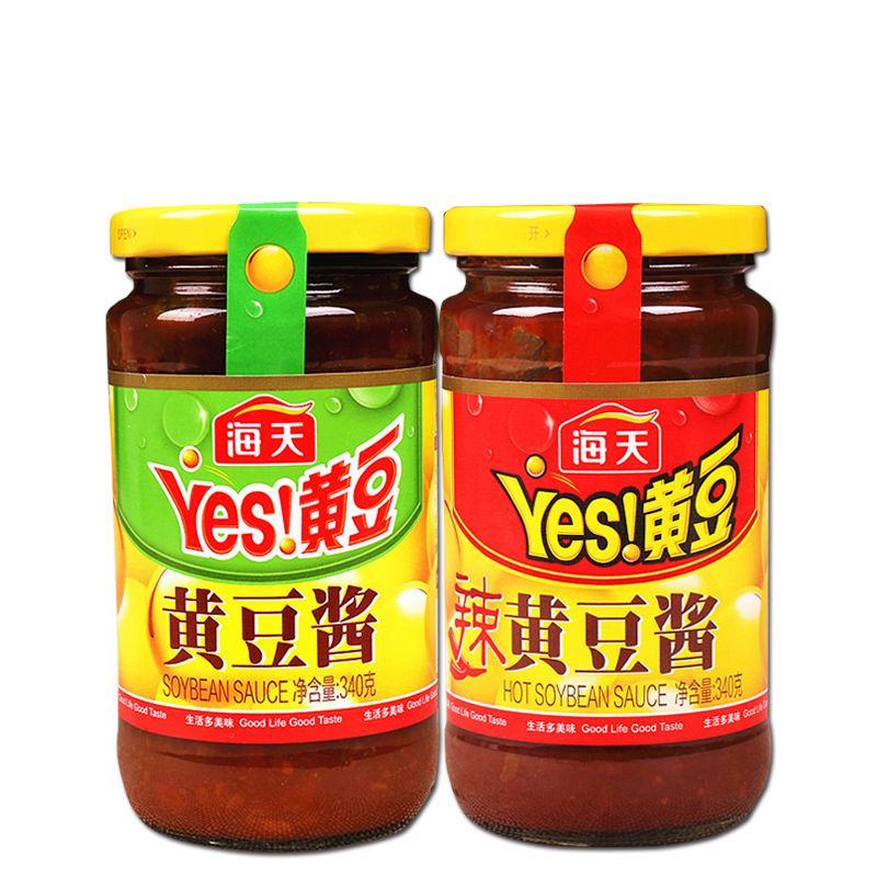 海天黄豆酱YES大豆酱原味辣味340g800g蘸酱炒菜