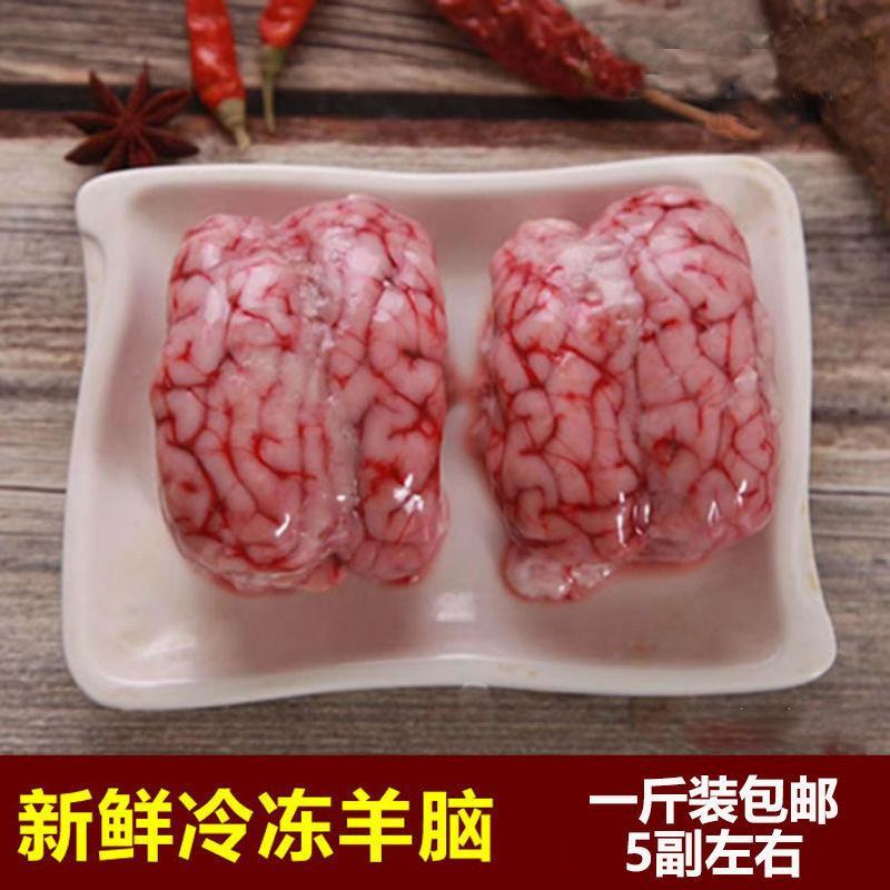 羊脑新鲜清真羊脑包邮新鲜冷冻羊脑髓脑花鲜羊脑真空生羊脑
