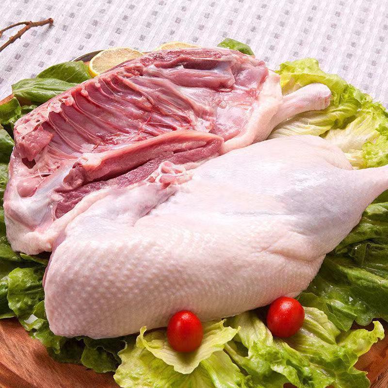 新鲜冷冻半片鸭含冰16斤生鸭肉半边鸭饭店食堂卤菜店适用