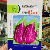 亚特彩茄特色茄子种子口感软绵茄子种籽红白绿条纹绿把茄子