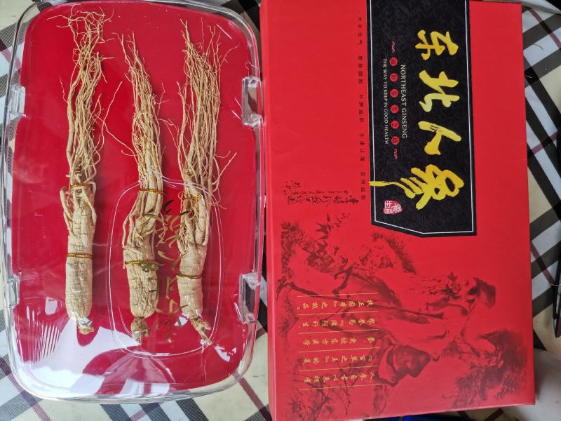 东北人参礼盒装长白山土特产园参干人参