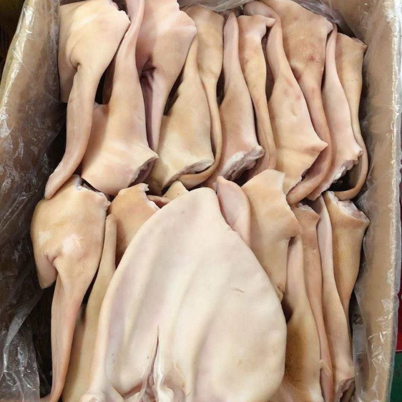 新鲜冷冻猪耳朵生猪耳带跟耳朵带箱14斤干净无毛包邮