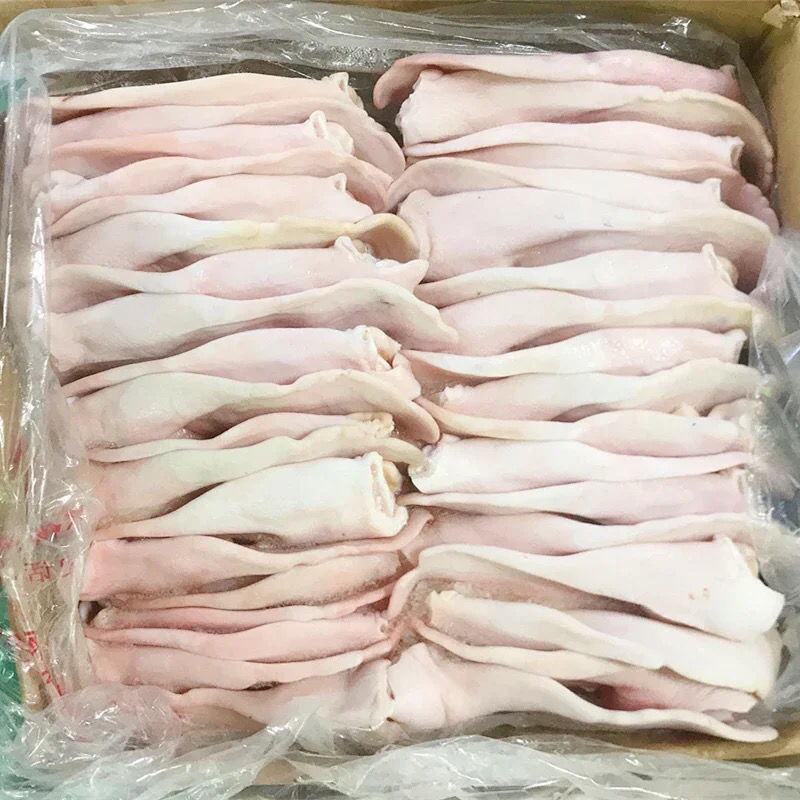 新鲜冷冻猪耳朵生猪耳带跟耳朵带箱14斤干净无毛包邮