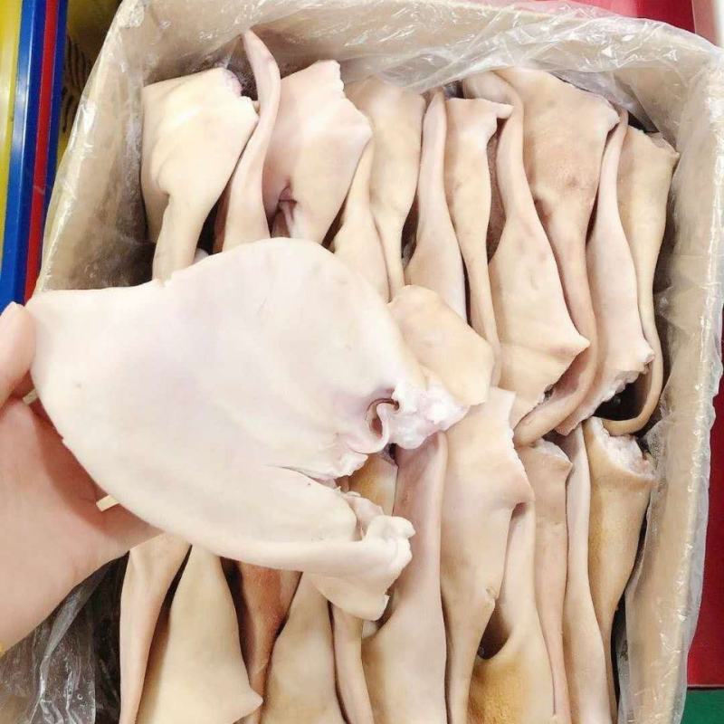 新鲜冷冻猪耳朵生猪耳带跟耳朵带箱14斤干净无毛包邮