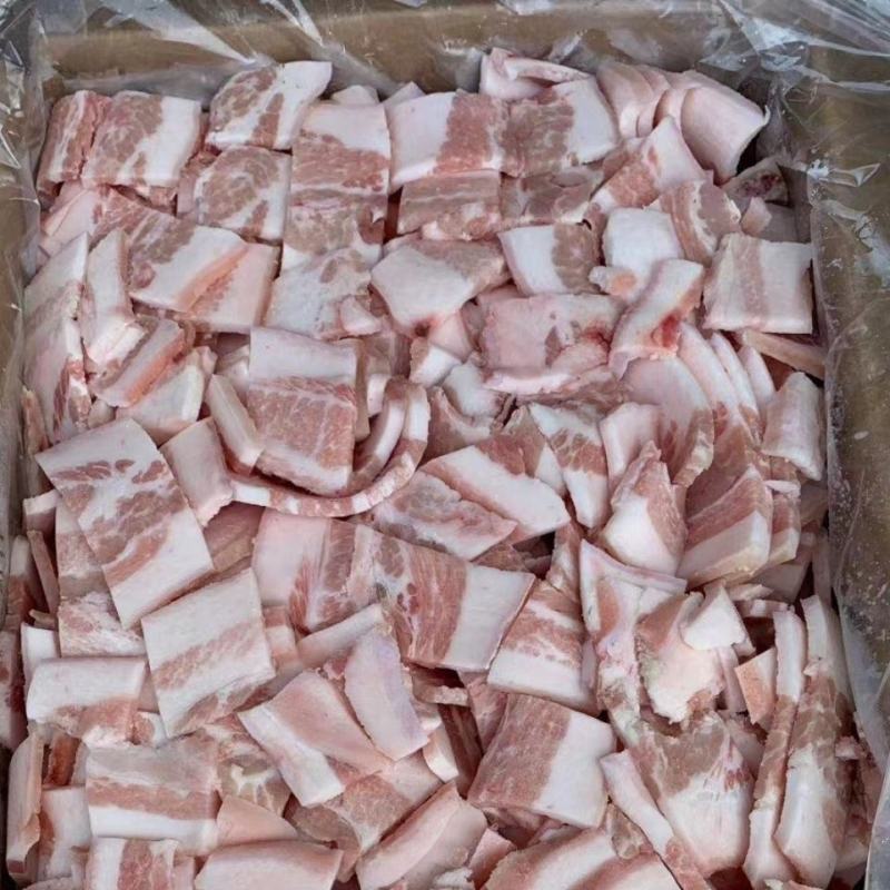 猪肉猪带皮五花肉片毛重18斤带边角料饭店食堂快餐食材