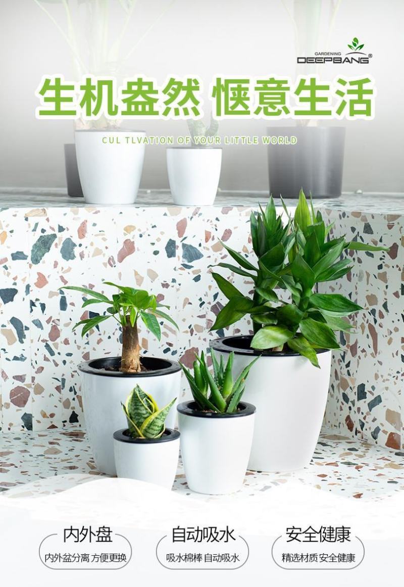 懒人自吸绿萝用懒人盆厂家清仓特价批发吊兰水培自吸盆塑料吸