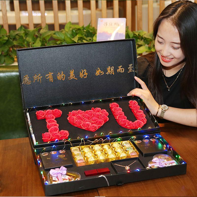 德芙巧克力礼盒装送女友七夕表白生日礼物浪漫圣诞女生520