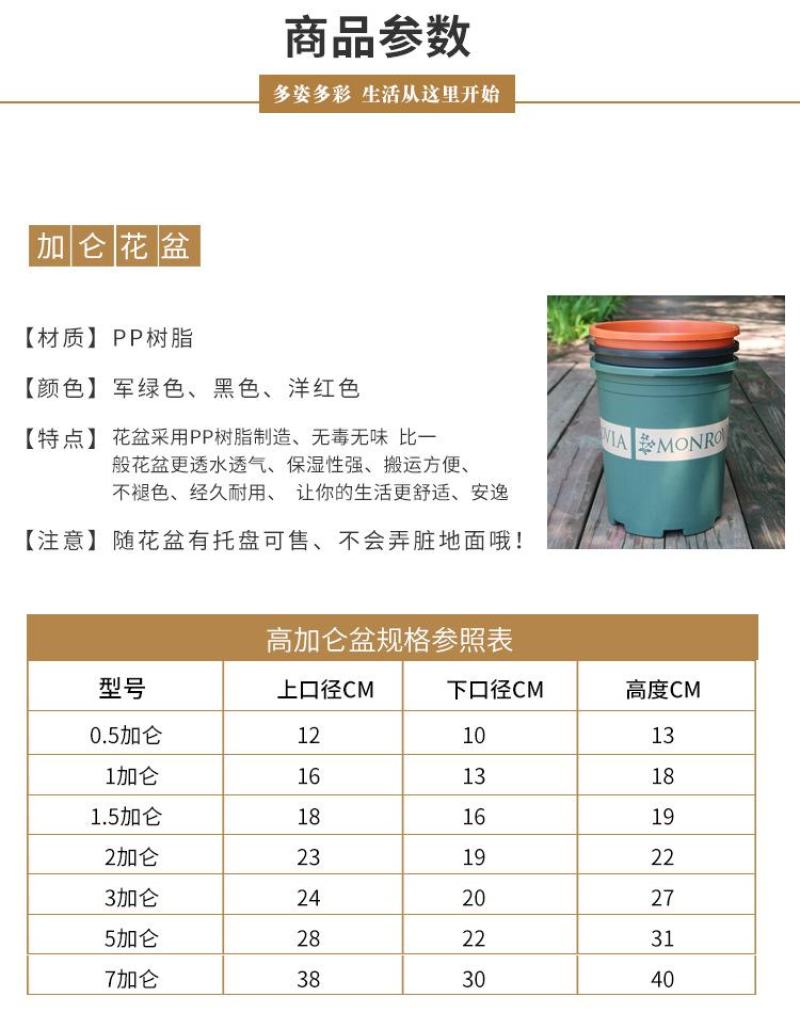 矮款加仑花盆塑料特价清仓厂家直销批发绿萝小盆栽托盘特大号