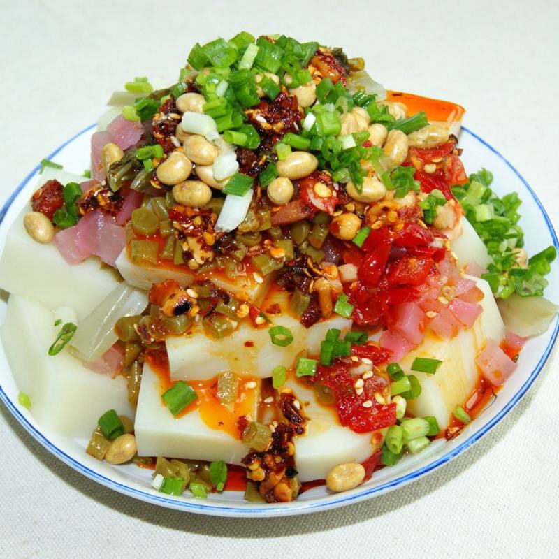米豆腐送7种配料贵州特产遵义小吃米豆腐米凉粉凉菜包邮
