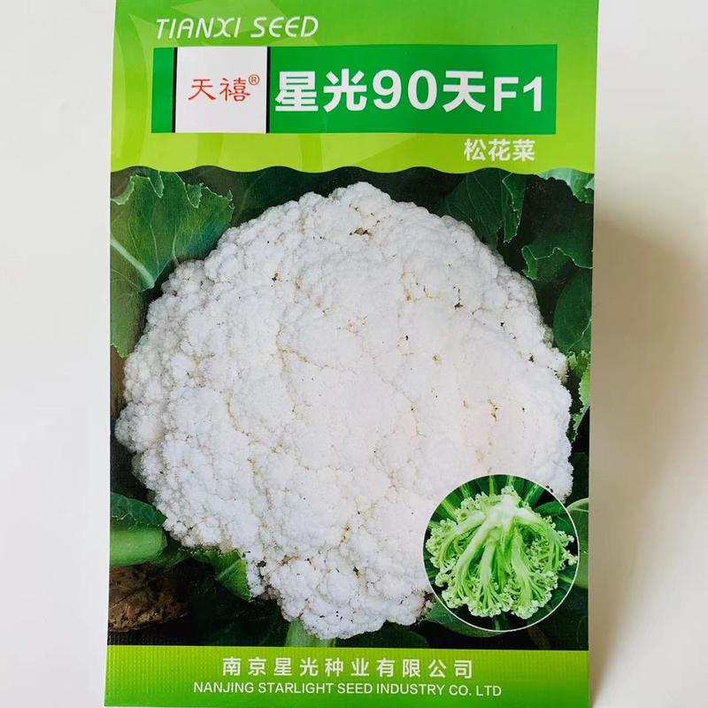 天禧星光90天松花菜种子台湾引进一代杂交花菜种子细米粒型