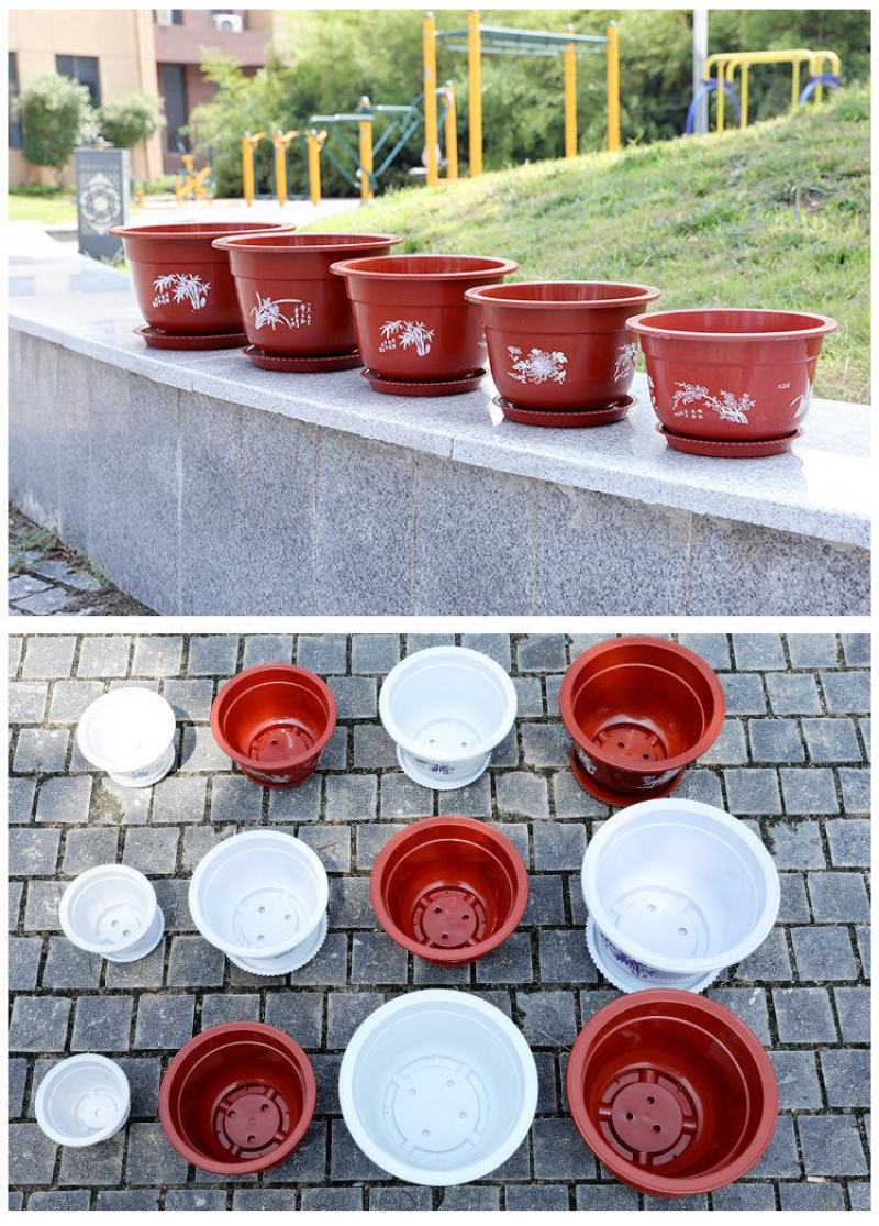 中款花盆塑料仿陶瓷厂家直销特价清仓零售特大号绿萝植物托盘