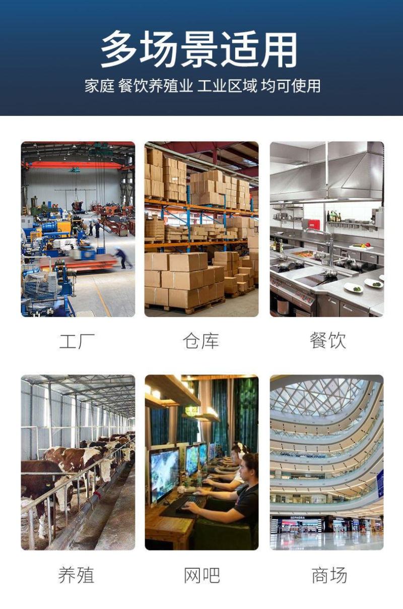 轴流风机换气扇商用厨房油烟排气扇家用静音大功率换气扇强力