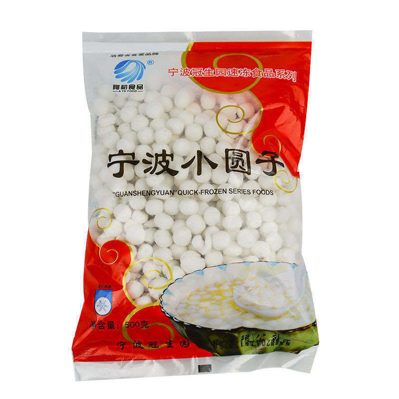 宁波小圆子速冻元宵早餐点心无馅糯米酒酿醪糟小汤圆水煮丸子