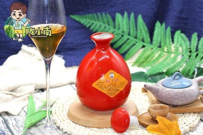 陇南正宗纯柿子酒自然发酵柿子酒甘肃成县特产果酒500ml
