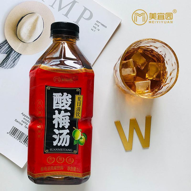 【发整箱】美宜园桂花酸梅汤1000ml整箱冰镇果汁酸梅汁