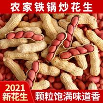 农家铁锅炒花生零食2023年新货新鲜带壳原味四粒红衣红皮