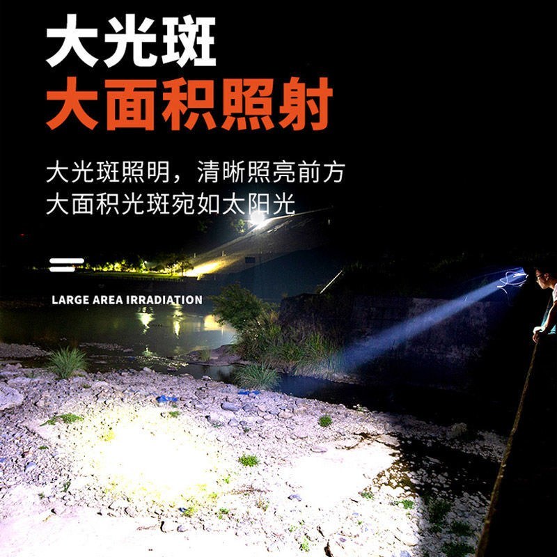 头灯超亮可充电野外特亮强光头戴灯矿灯进口感应夜钓鱼灯LE