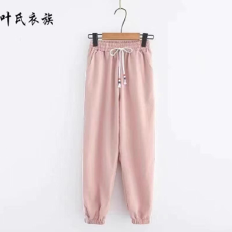 休闲棉麻裤