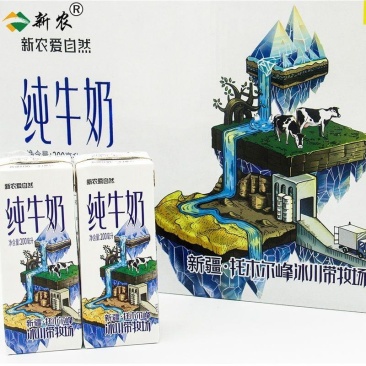 新疆新农爱自然纯牛奶味道醇厚浓郁奶香味很重