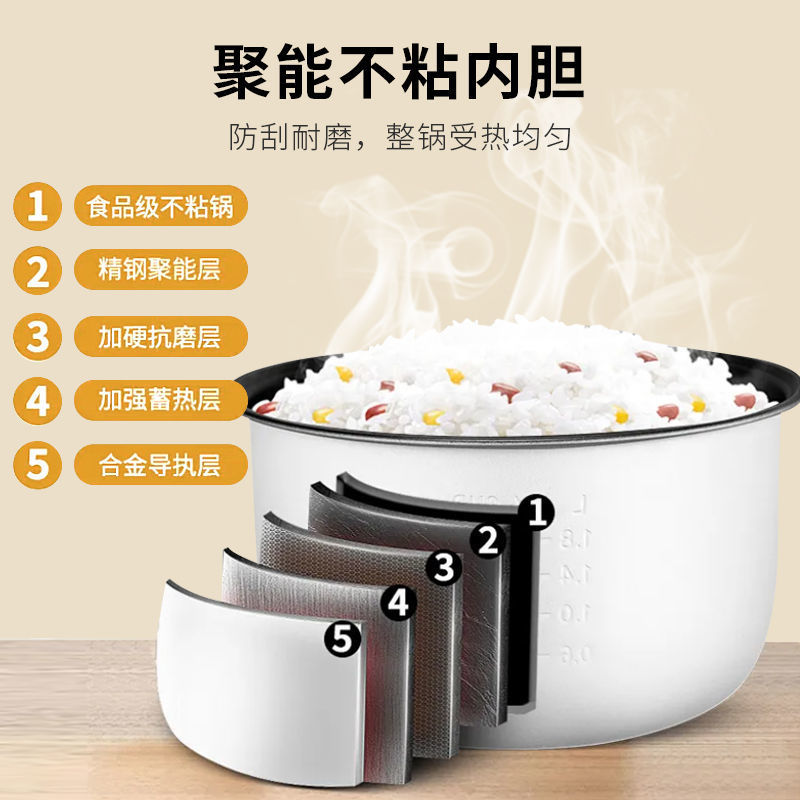 老式家用多功能电饭煲小型迷你宿舍不粘电饭锅2-5L