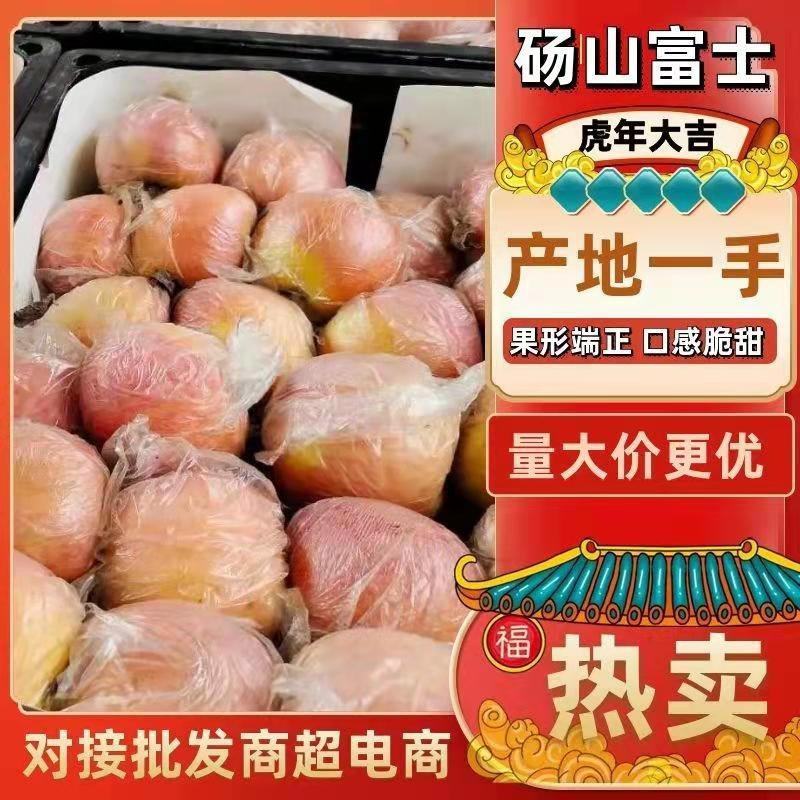 砀山红富士苹果大量上市了，果型端正，皮溥，口感脆甜。