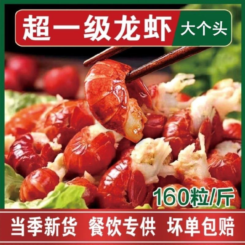 【净重无冰衣】龙虾尾冷冻无冰衣一级龙虾尾去头龙虾球批发