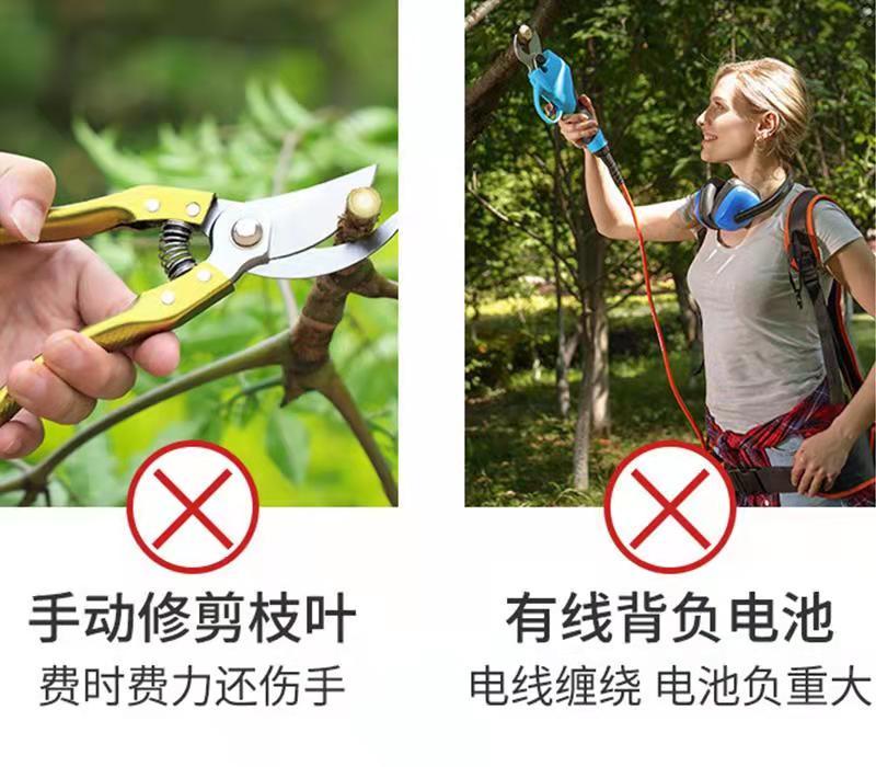 电动修枝剪园林果树苗圃方便使用充电电动剪刀多功能园