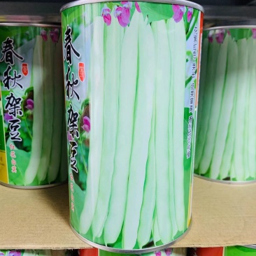 品质菜豆种子肉厚纤维少红花白荚架豆种子春秋架豆种籽大田用