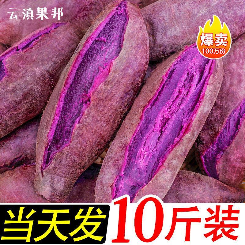 【精品】新鲜沙地紫薯番薯高原粉糯香甜紫薯红薯地瓜蜜薯蔬菜