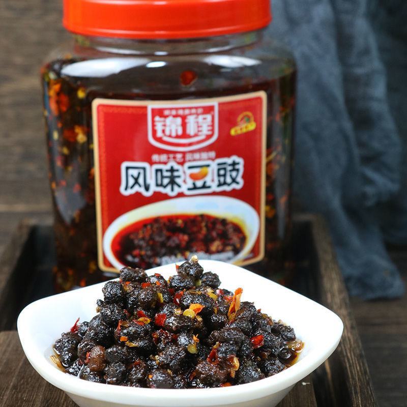 风味豆豉锦程湖南特产油辣椒麻辣豆鼓酱原味自制农家味炒菜腊