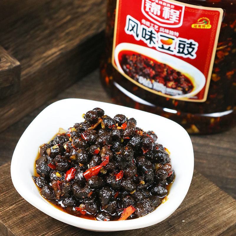 风味豆豉锦程湖南特产油辣椒麻辣豆鼓酱原味自制农家味炒菜腊
