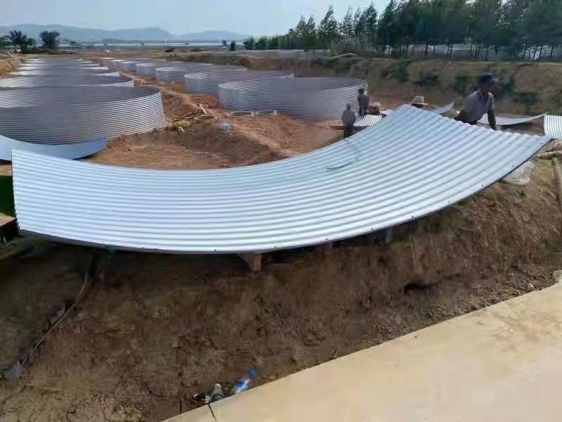 镀锌板帆布养殖桶高密度循环水产养殖池