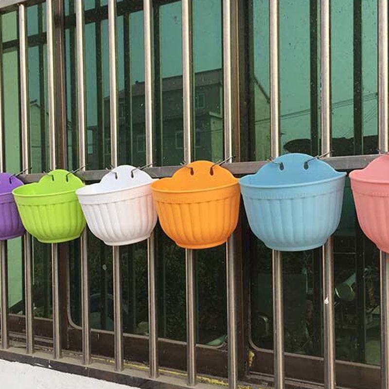 壁挂花盆吊篮盆半圆形墙阳台栏杆树脂塑料大号加厚绿萝批发零