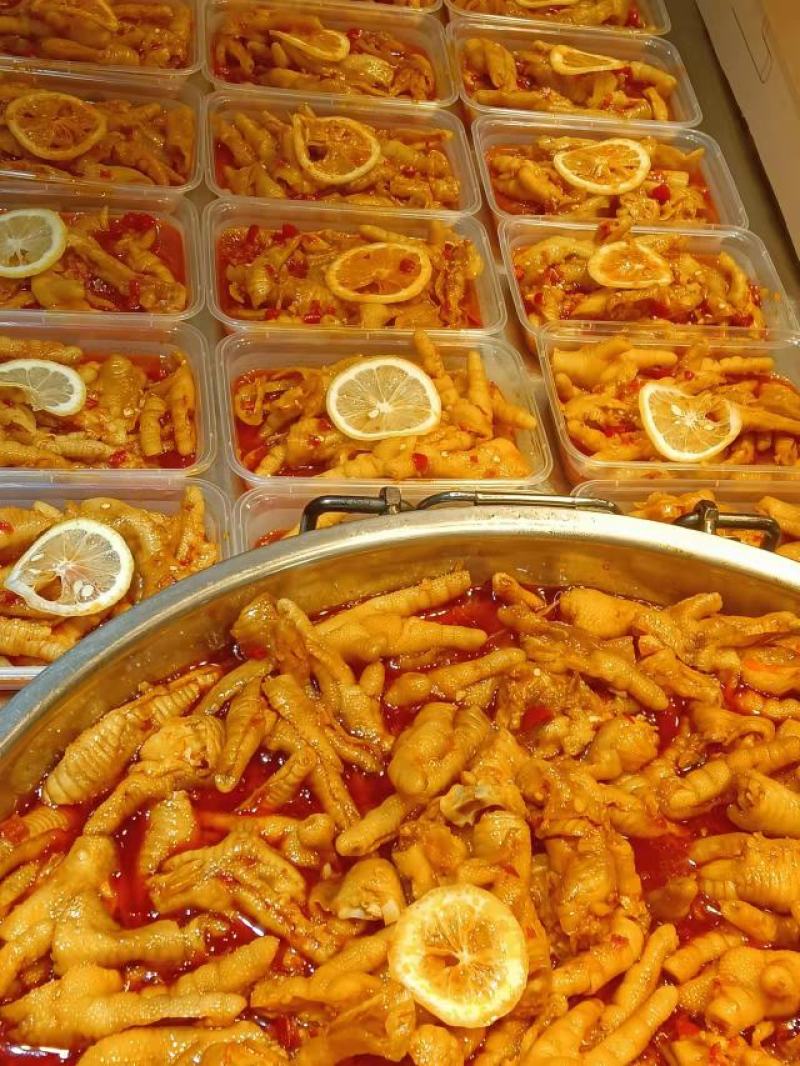 无骨鸡爪开店摆摊商用熟食柠檬无骨鸡爪各种口味