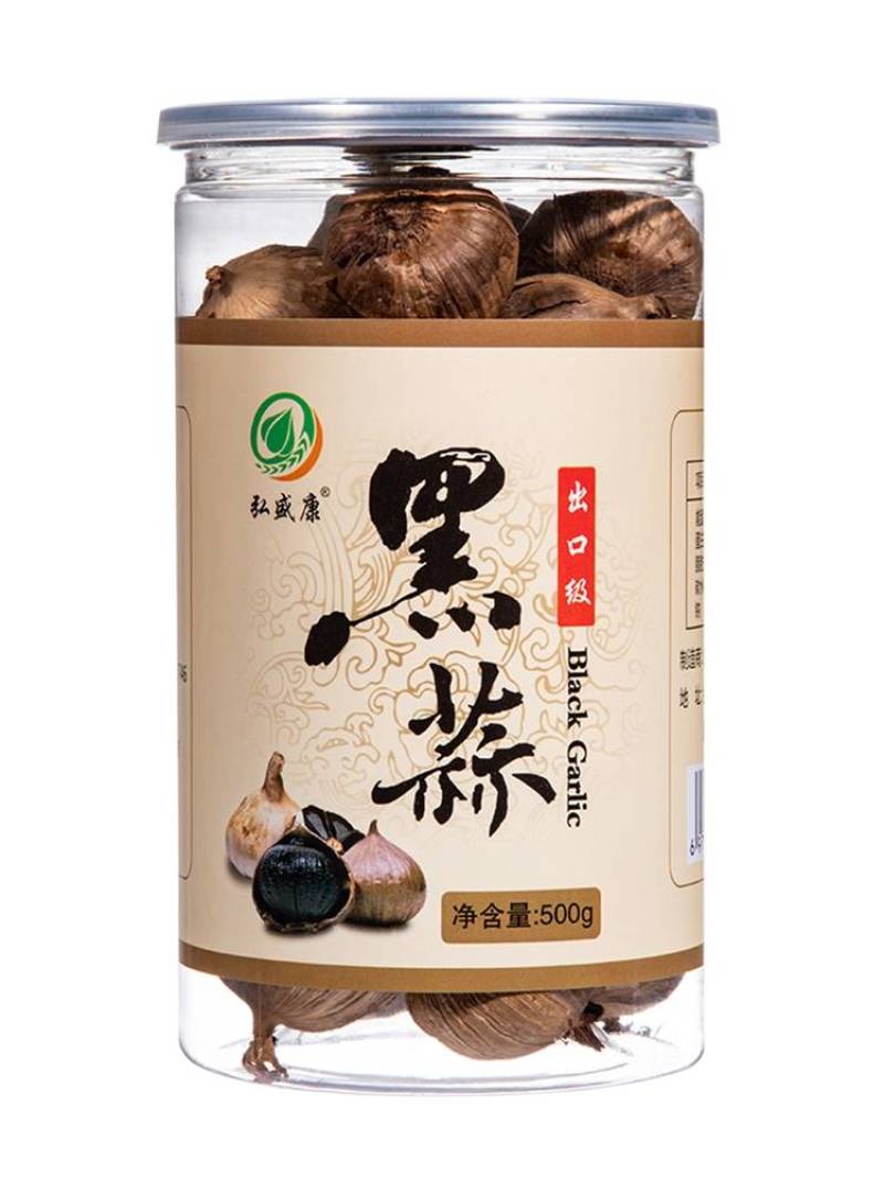 金乡大蒜基地厂家直销云南独头发酵黑蒜净含500克罐装黑蒜